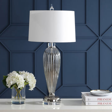 Julian 33.5" Glass/Crystal LED Table Lamp - JONATHAN Y